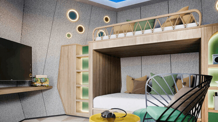 Family Beach Pool Villa with Capsule 